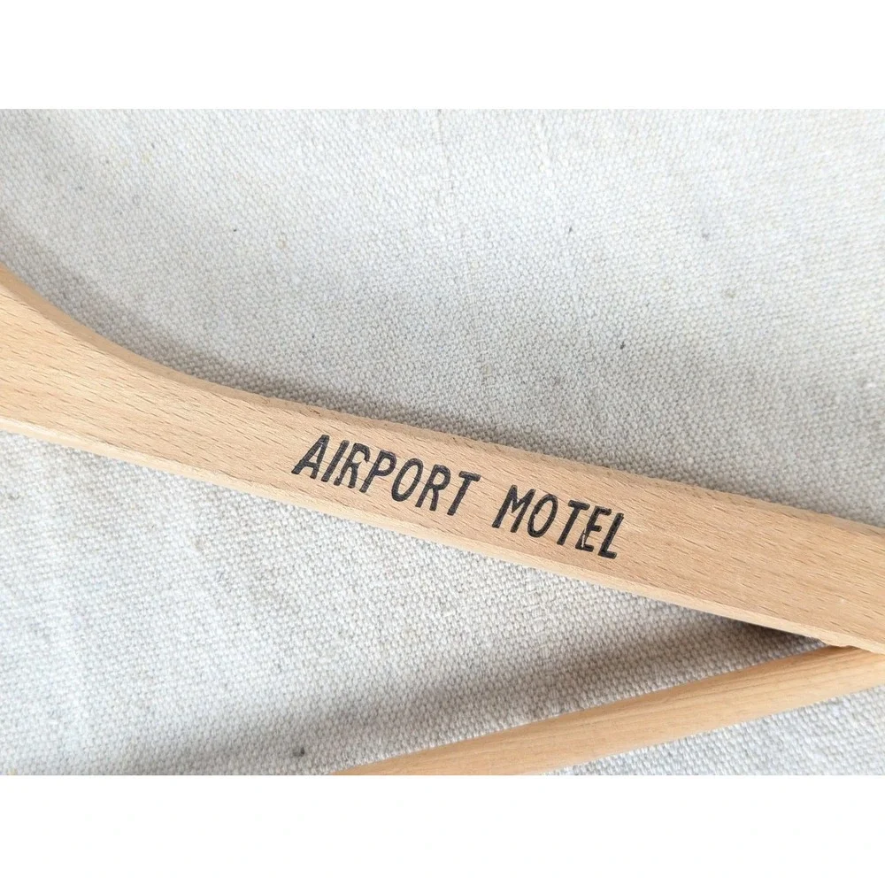 Philadelphia International Airport Motel Wooden Clothes Hanger Vintage Hotel ...